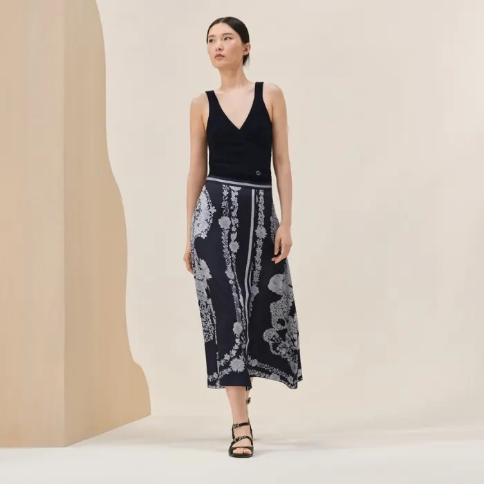 에르메스 "Brides de Gala en Fleurs Esquisse" flared skirt H5E0337D15H36 명품 | 명품하우스