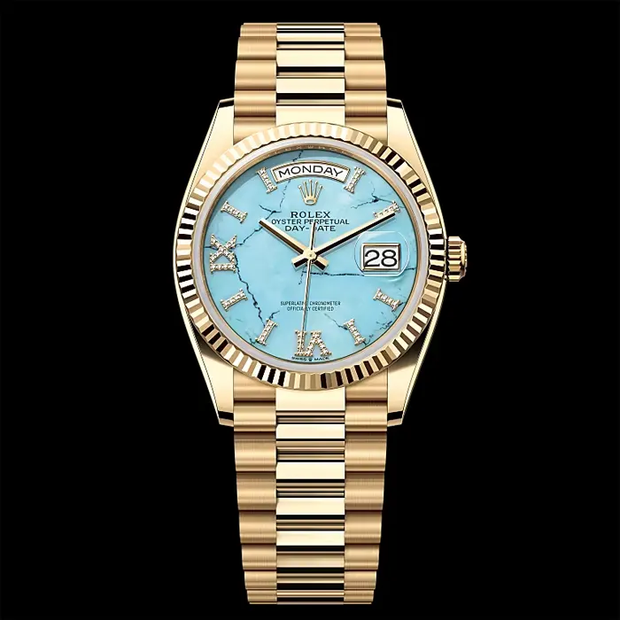 롤렉스 Day Date 36 오이스터, 36mm, 옐로우 골드 레퍼런스 128238 명품 | 명품하우스