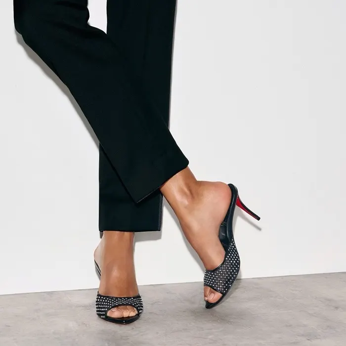크리스찬 루부탱 Apostropha Mesh Strass Mules 80 명품 | 명품하우스