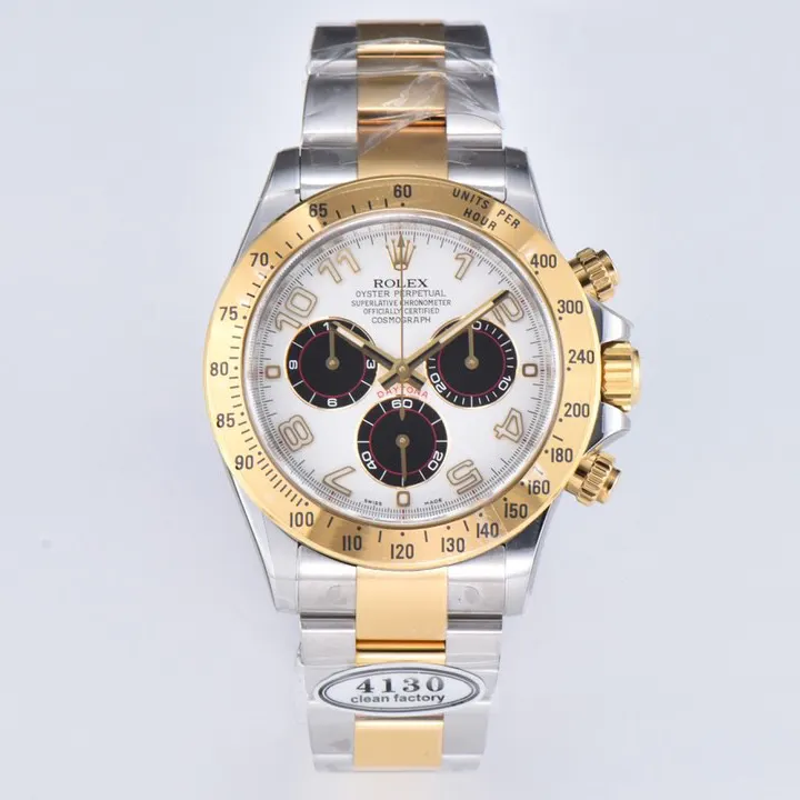 롤렉스 Daytona 18k Yellow Gold Stainless Steel Oyster White Men's Watch 116523 명품 | 명품하우스
