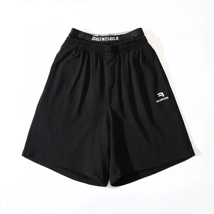 발렌시아가 Black Shorts with Embroidered Logo 25071630 명품 | 명품하우스
