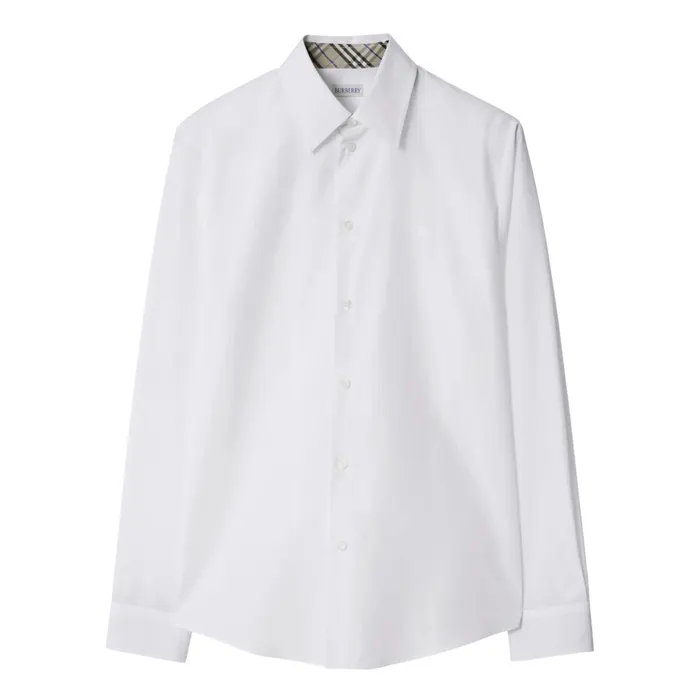 버버리 Check Cuff Stretch Cotton Poplin Shirt 25072830 명품 | 명품하우스