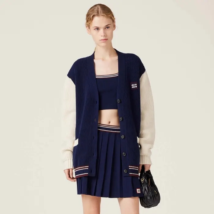미우미우 울 캐시미어 가디건 Wool and cashmere cardigan MMF933 1582 명품 | 명품하우스
