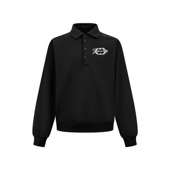지방시 Polo sweatshirt in fleece with GIVENCHY medallion in 명품 | 명품하우스