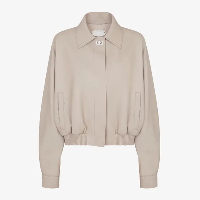 펜디 Dove grey leather bomber jacket FPJ875ARTZF0QD3 명품 | 명품하우스