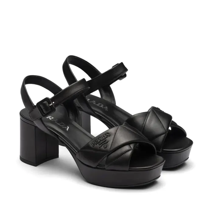 프라다 퀼티드 가죽 플랫폼 샌들 Quilted Leather Platform Sandals 65 000000000007610316 명품 | 명품하우스