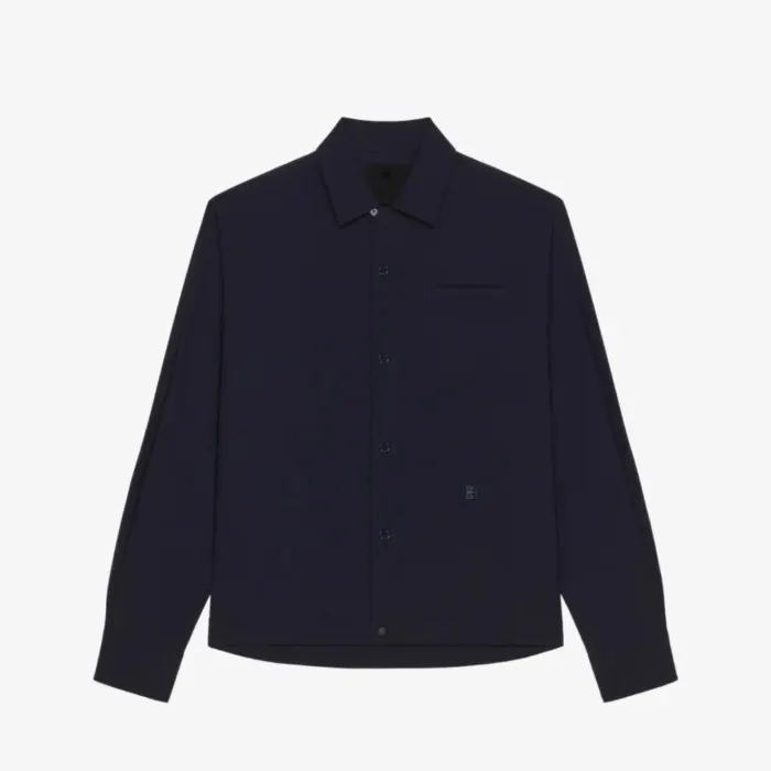 지방시 OVERSHIRT IN WOOL POPLIN WITH 4G DETAIL BM610714PY403 명품 | 명품하우스