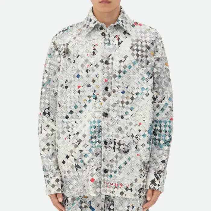 보테가 베네타 Printed Intrecciato Leather Shirt 821525V53R08501 명품 | 명품하우스