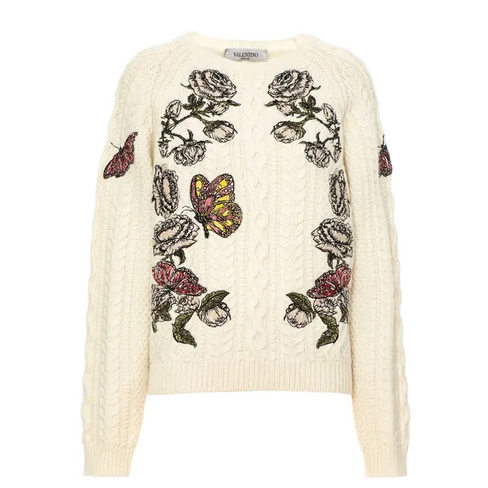 발렌티노 Floral Cableknit Sweater WB3KC25I6MU 명품 | 명품하우스