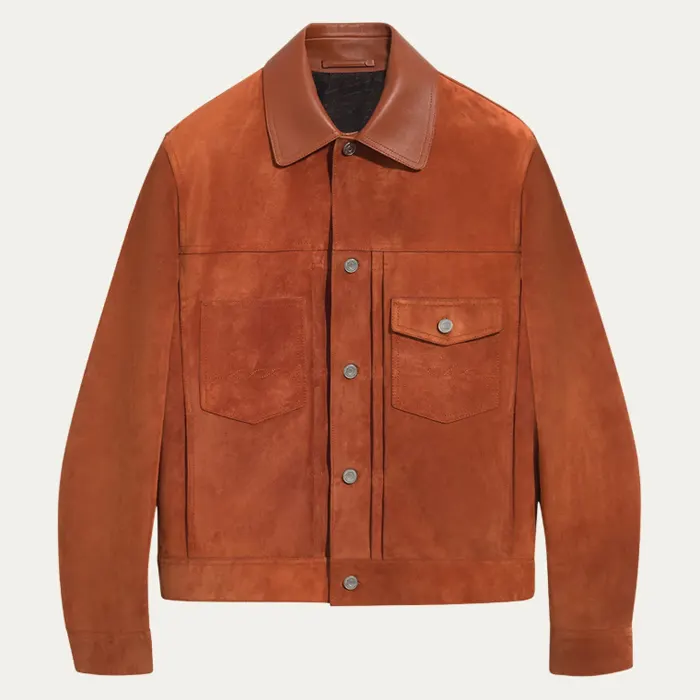 벨루티 스웨이드 트러커 자켓 R27LBL141 KAJT ORANGE RUST 명품 | 명품하우스
