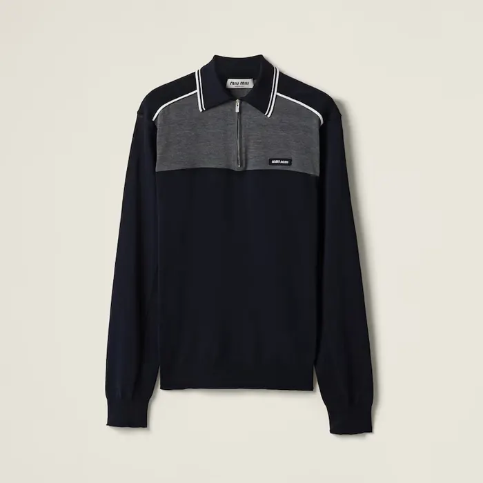 미우미우 Cotton and silk polo shirt MMLB20 1614 F0G7P S OOO 명품 | 명품하우스