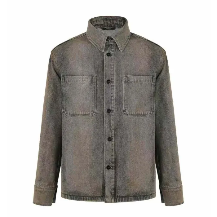 펜디 Grey overdyed denim shirt FW1410AT2IF0ZJ4 명품 | 명품하우스