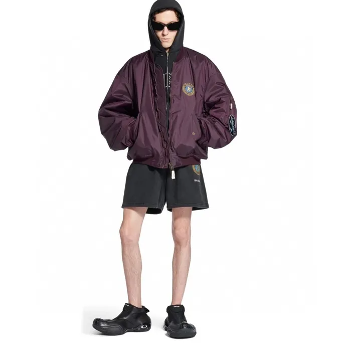 발렌시아가 남/여 라지 핏 보머 재킷 다크 퍼플 839122TOO045441 명품 | 명품하우스
