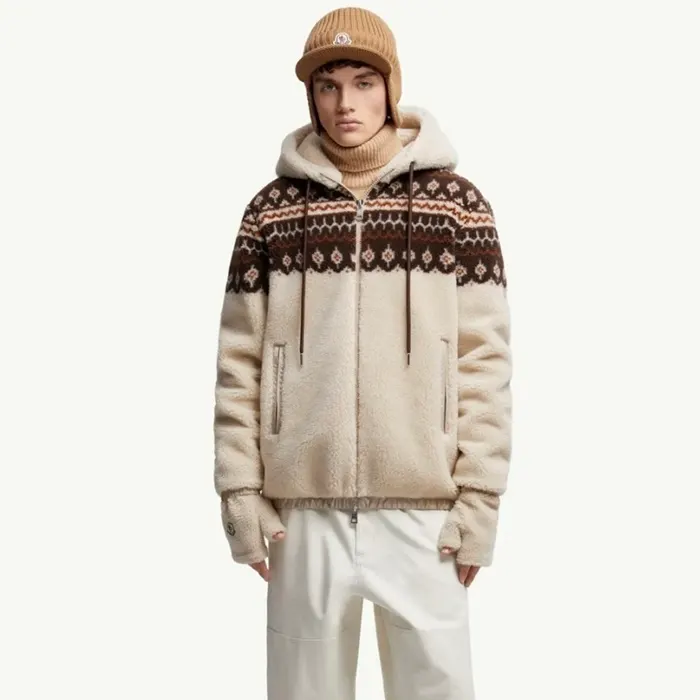 몽클레어 Geometric Jacquard Wool Blend Hoodie K20918G0006489B7O 명품 | 명품하우스