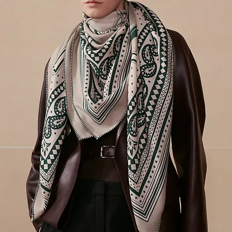 에르메스 Les Roues de Phaeton Bandana 실크&캐시미어 숄 3color H244170Sv05 명품 | 명품하우스