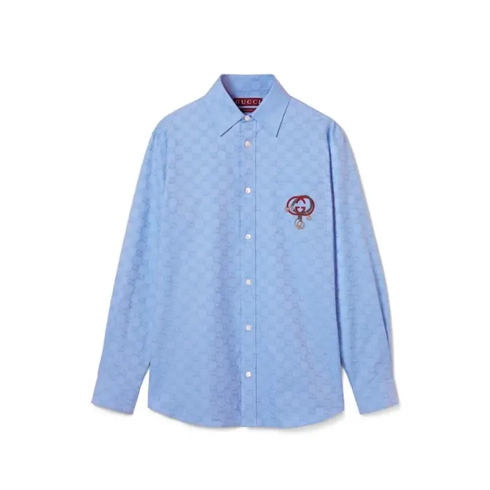 구찌 GG Oxford cotton shirt with embroidery 852895 ZAM9M 4910 명품 | 명품하우스