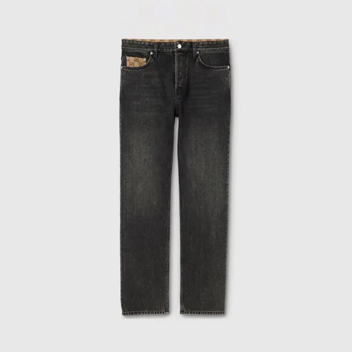 구찌 Washed cotton denim trousers 852359 XDDE5 1000 명품 | 명품하우스