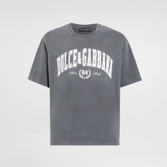 돌체앤가바나 logo print short sleeve T shirt G8TA2TG7PK7 명품 | 명품하우스