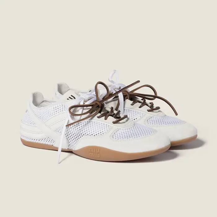 미우미우 Gymnasium mesh and suede sneakers 5E589E 명품 | 명품하우스