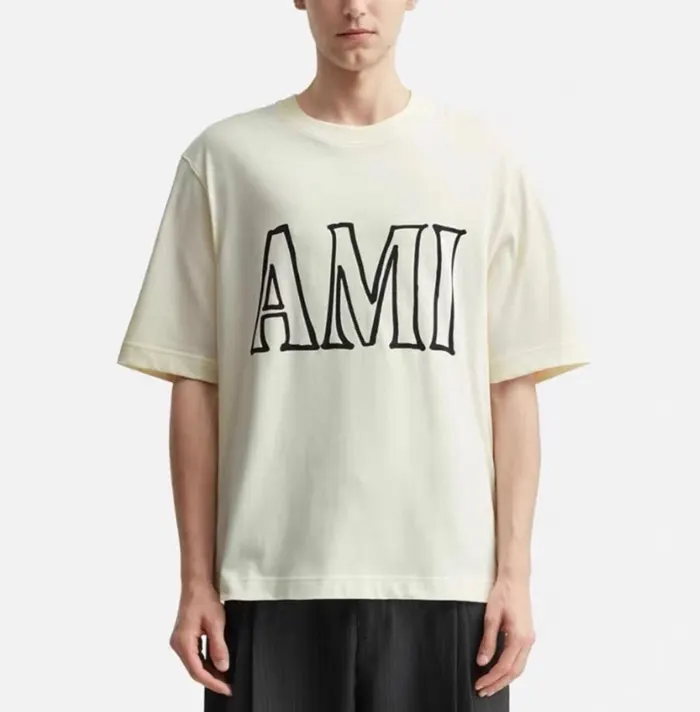 아미 화이트 코튼 Ami Paris 프린트 티셔츠 UTS380.726.136 명품 | 명품하우스