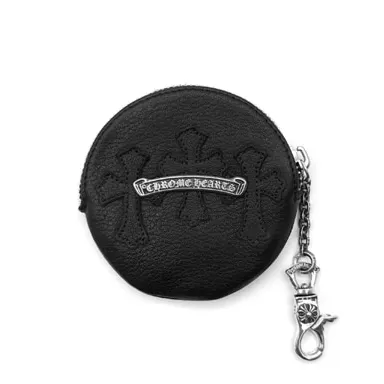 크롬하츠 Triple Cross Patch Scroll Clip Chain Round Wallet 명품 | 명품하우스