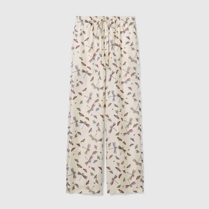 구찌 Printed silk twill pants 852924 명품 | 명품하우스