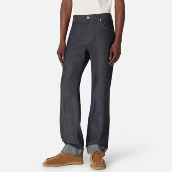 보테가 베네타 Men's Rinsed Indigo Wide Leg Jeans in Indigo 26041332 명품 | 명품하우스