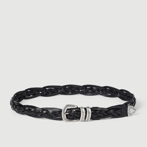 블루넬로 쿠치넬리 Braided calfskin belt with detailed buckle and tip 261MAUTA348 명품 | 명품하우스