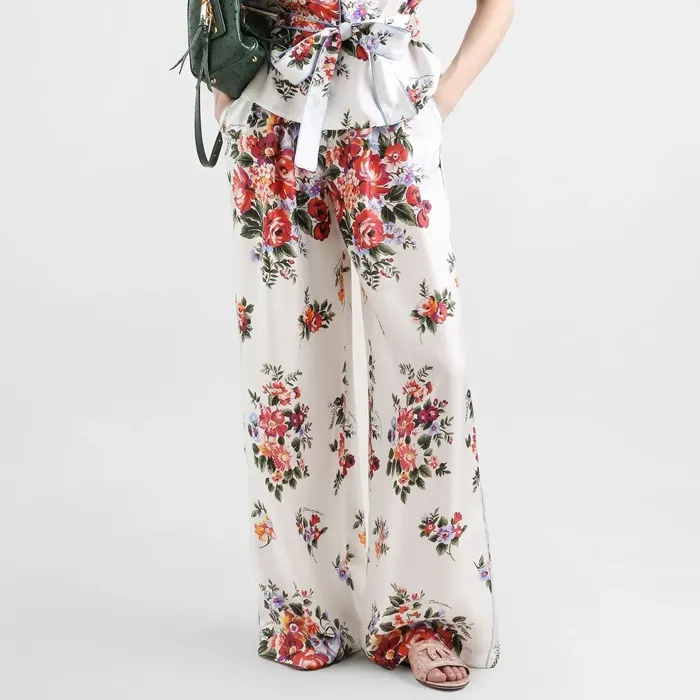 돌체앤가바나 Flower bouquet print twill trousers FTDBNTIS11IHA5ZO 명품 | 명품하우스