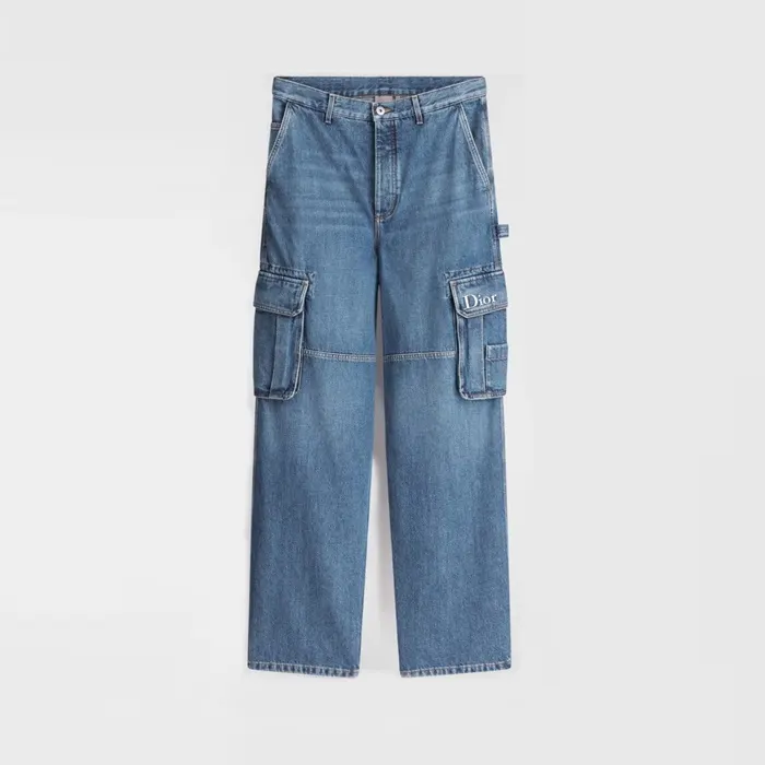 디올 Blue Cotton Twill Cargo Jeans 683D182B3062 C530 명품 | 명품하우스