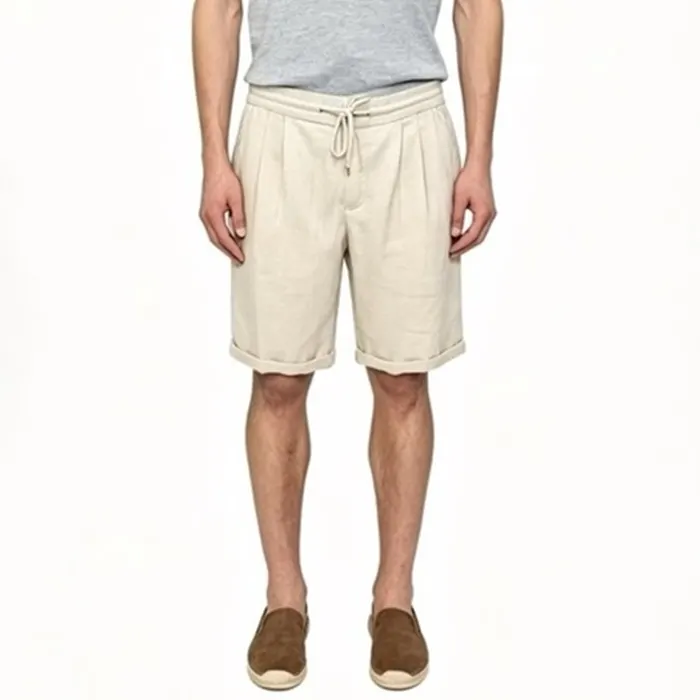 브루넬로 쿠치넬리 Garment dyed Bermuda shorts in linen gabardine 261M243DU0020 명품 | 명품하우스
