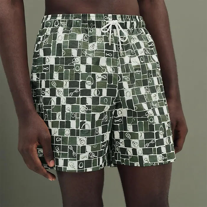 에르메스 "Mosaique Equestre" swim trunks H568101H37KLA 명품 | 명품하우스