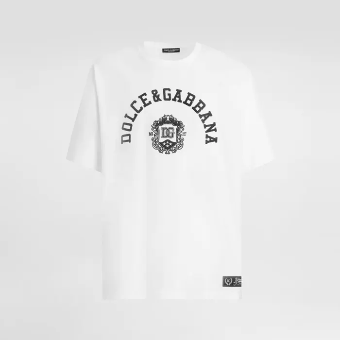 돌체앤가바나 Jersey t shirt with embroidery G8PN9ZG7POPW0800 명품 | 명품하우스
