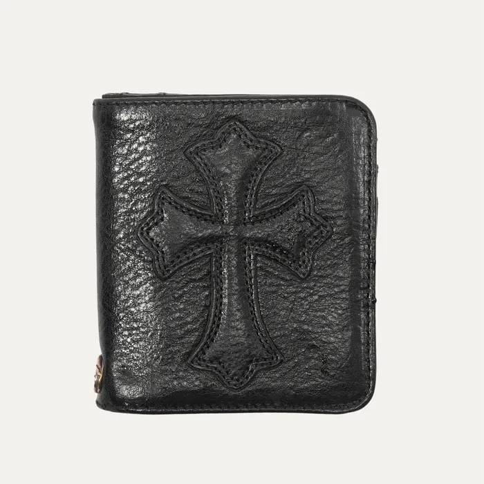크롬하츠 Leather Cross Patch Bifold Wallet 명품 | 명품하우스