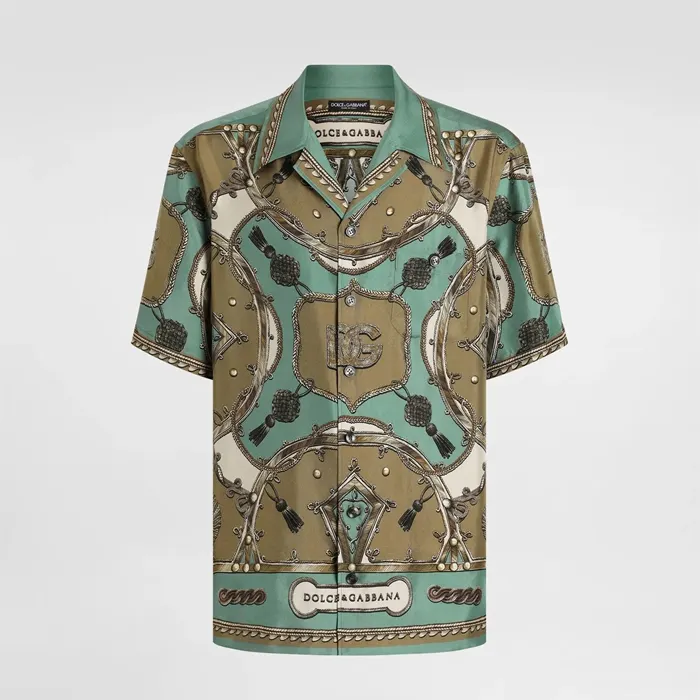 돌체앤가바나 Cargo print hawaii washed silk twill shirt G5JH9THI12CHV5XH 명품 | 명품하우스